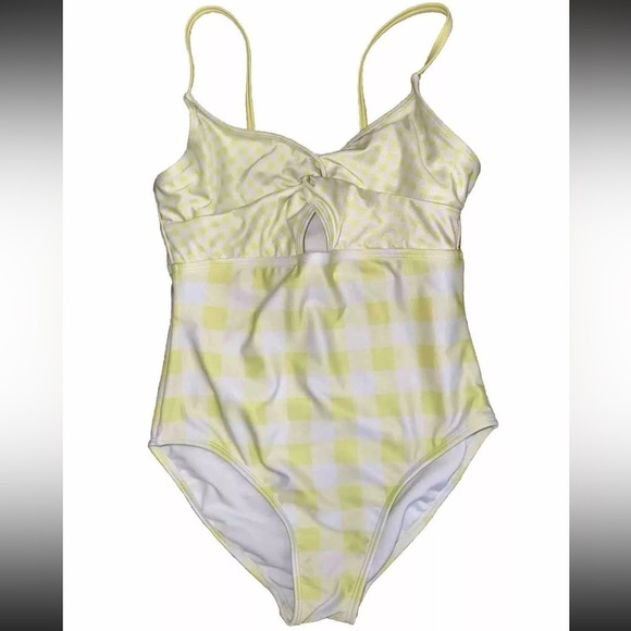 Cat & Jack Girls Gingham Check One-Piece Bathing Suit Swimsuit Size S - M - Picture 11 of 11